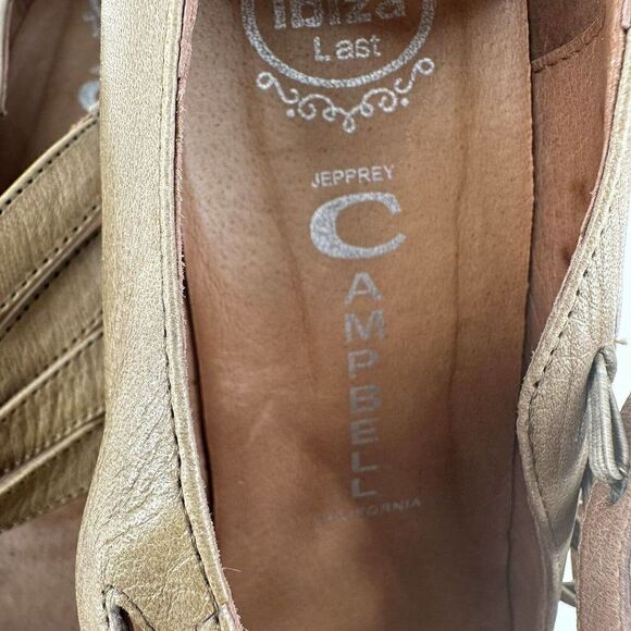 Jeffrey Campbell Heels Alberta Mary Jane Strappy Size 9 Brown Pin Up Retro Shoes - Picture 12 of 12